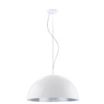 Lampadario a sospensione "Gaetano 1" d530mm bianco e argento 1xE27 IP20 - Eglo 94941