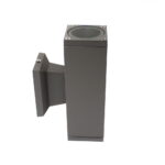 Applique quadrato grigio 2xGU10 IP55 - Universo