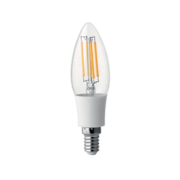 12100517 Lampadina LED Filamento Candela dimmerabile 4W E14 390lm 360° 3000K - Wiva 12100517 - immagine 1