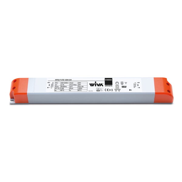Trasformatore driver slim 120W 24V 5000mA IP20 - Wiva 61000034 - immagine 1
