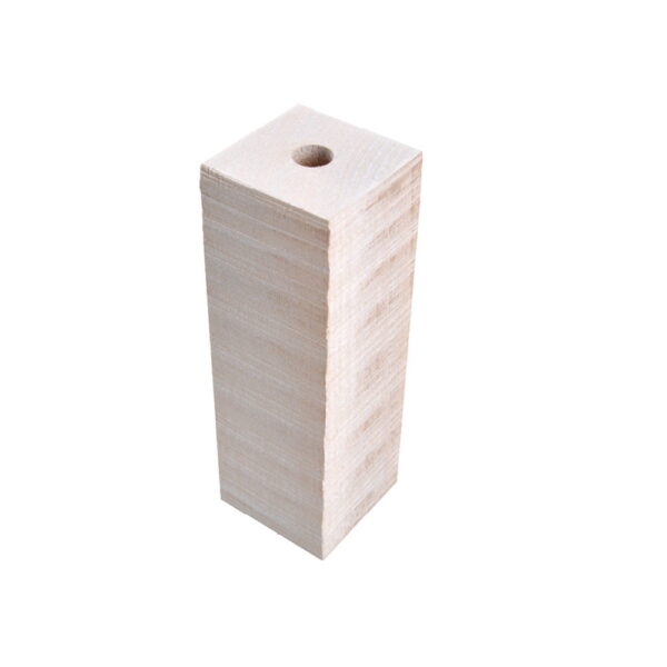 7015150BIF Bicchiere quadrato in legno h150mm colore bianco - 7015150BIF Fai - immagine 1