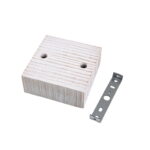 Rosone in legno bianco quadrato 2 fori - 70172BIF FAI