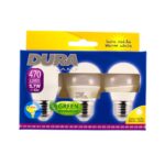 Tripack lampadine LED bulbo 3xE27 5,7W 470lm 240° 3000K - CP57W73 Duralamp