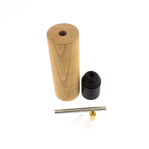 Bicchiere tondo in legno h150mm colore naturale - 7010150NAF - immagine 1