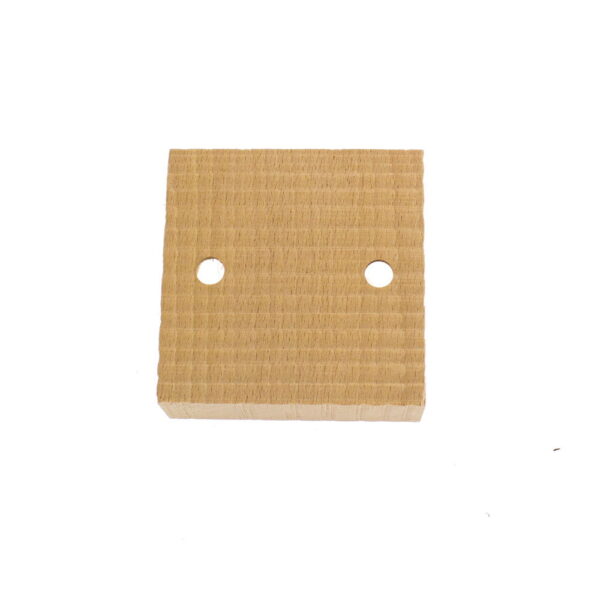 Rosone in legno naturale quadrato 2 fori - Fai - immagine 1