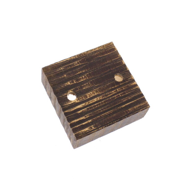 Rosone in legno wenghe quadrato 2 fori - 70122WEF Fai - immagine 1