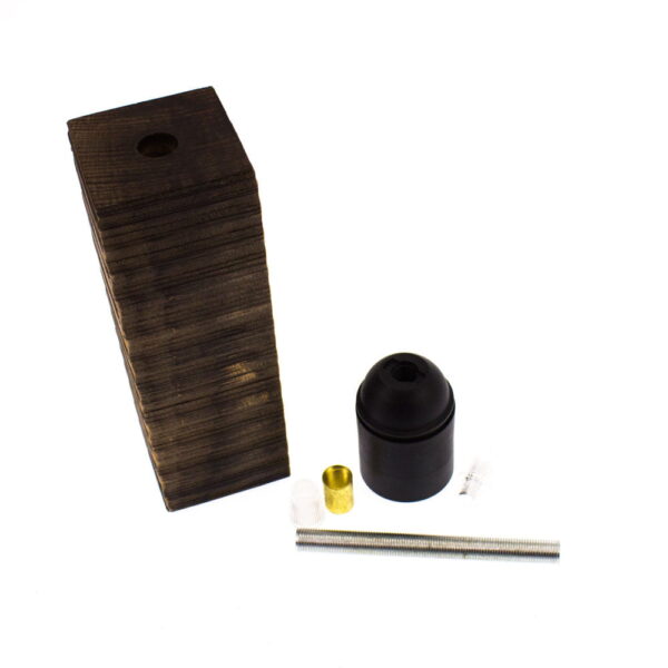 Bicchiere quadrato in legno h150mm colore wenghé - 7015150WEF Fai - immagine 1