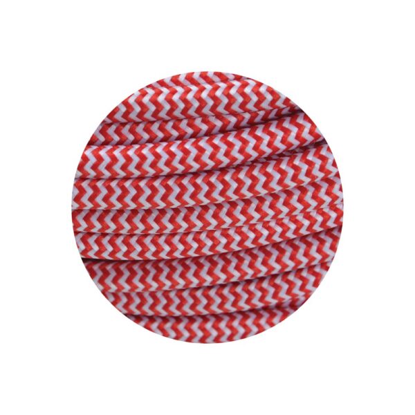 Cavo rivestimento in tessuto 2*0.75mm colore bianco e rosso - 89002075BRO Fai - immagine 1