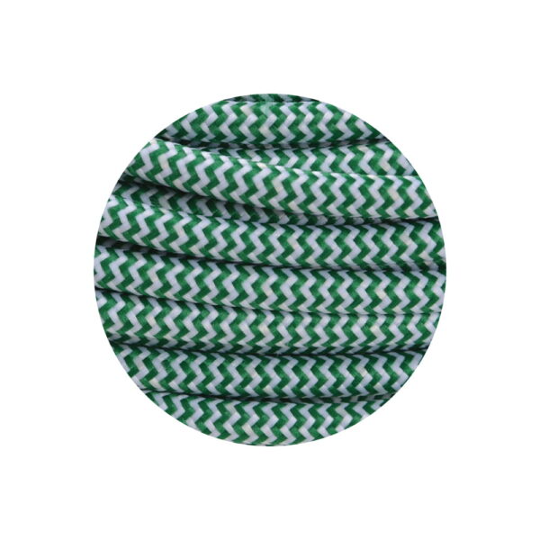 F89002075BVE Cavo rivestimento in tessuto 2*0.75mm colore bianco e verde - 89002075BVE Fai - immagine 1
