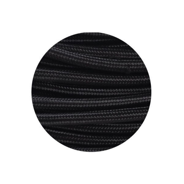 F89002075NER - V-tac 3778 Cavo nero in tessuto sezione 6mm cavi 2*0,75mm - V-tac - immagine 1