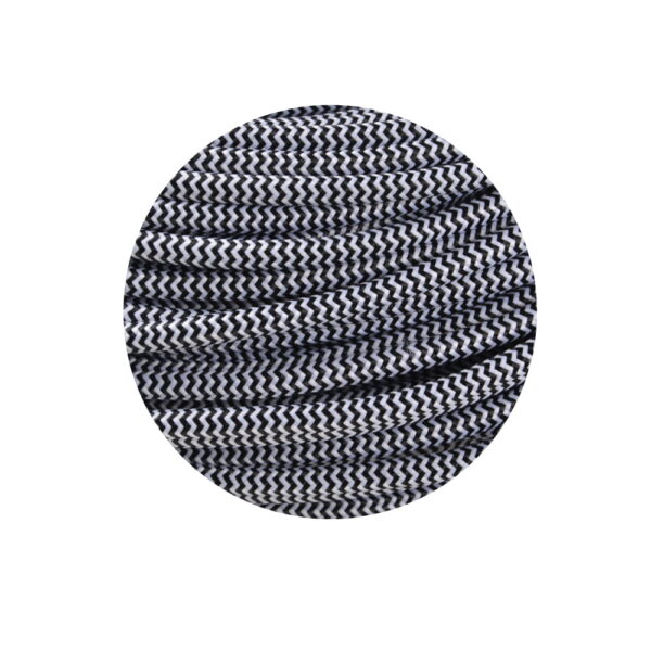 F89002075bne Cavo rivestimento in tessuto 2*0.75mm colore bianco e nero - 89002075BNE Fai - immagine 1