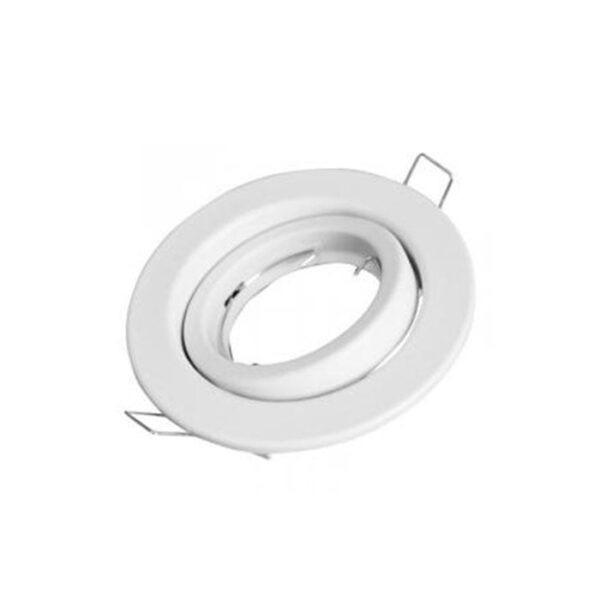 Portafaretto rotondo GU10 direzionabile corpo bianco - V-tac 3469 - immagine 1