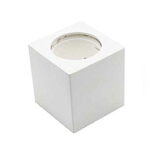 Portafaretto 1xGU10 in gesso superficiale quadrato corpo bianco - V-Tac 3664