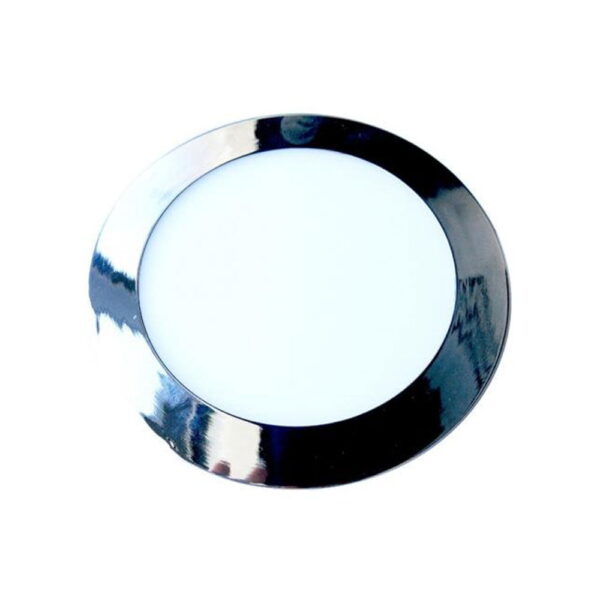 Pannello LED incasso rotondo finitura cromata 12W 1000lm 120° IP20 luce naturale 4000K V-Tac 6341 - immagine 1