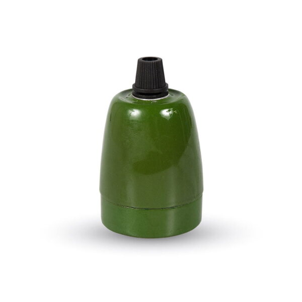 Portalampada verde in porcellana E27 - V-Tac 3797 - immagine 1