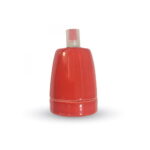Portalampada rosso in porcellana E27 - V-Tac 3799