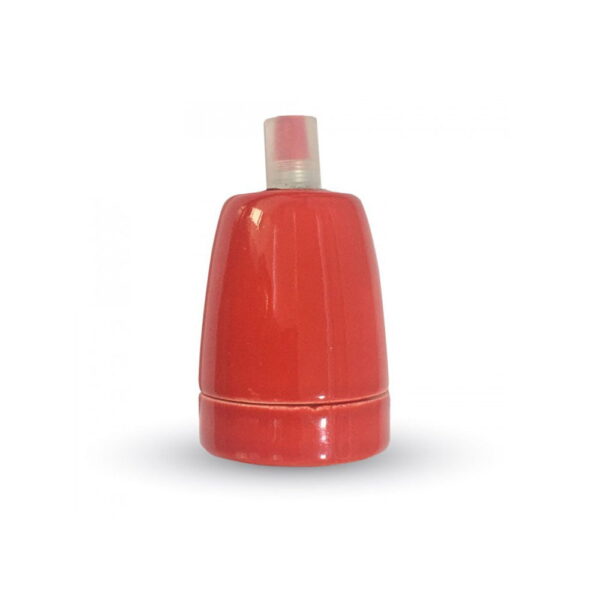 3799 Portalampada rosso in porcellana E27 - V-Tac 3799 - immagine 1