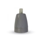 Portalampada grigio in porcellana 1xE27 - V-tac 3800