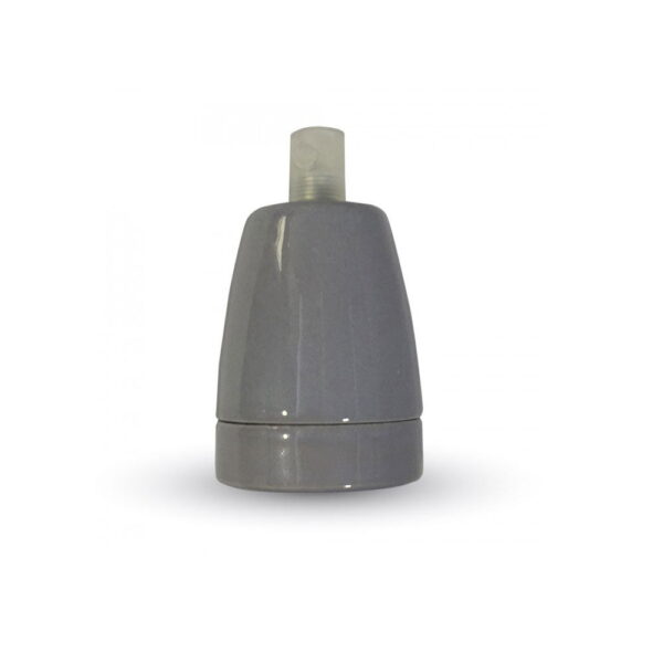 3800 Portalampada grigio in porcellana 1xE27 - V-tac 3800 - immagine 1