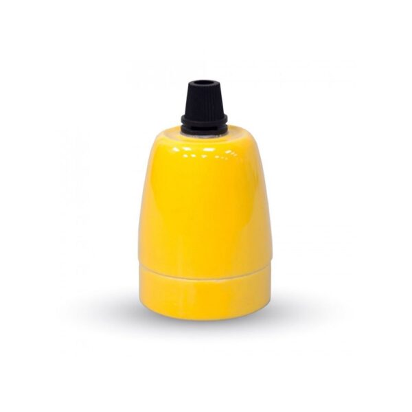 Portalampada giallo in porcellana 1xE27 - V-tac 3801 - immagine 1