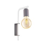 Lampada applique bianco da parete Adri-p 1xE27 con interruttore a filo EGLO 49115