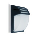 Applique per esterno alluminio e vetro, corpo nero 1xE27 max 40W IP44 - V-tac 7076