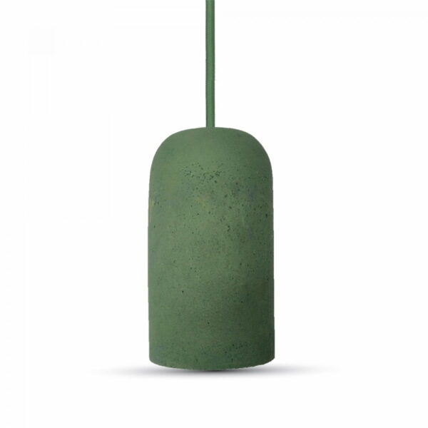 Pendente con portalampada in cemento verde 1xE27 - V-Tac 3742 - immagine 1