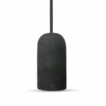 Pendente portalampade in cemento nero 1xE27 - V-tac 3747