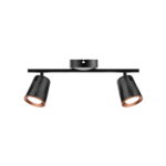 Applique doppio spot corpo nero 2x6W 960lm 100° IP20 - V-Tac 8255, 8257
