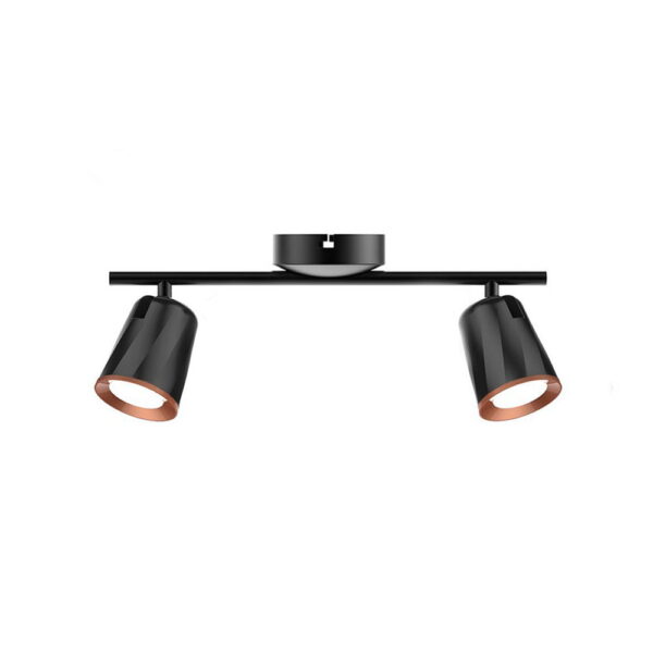 V-tac-8255 Applique doppio spot corpo nero 2x6W 960lm 100° IP20 - V-Tac 8255, 8257 - immagine 1