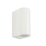 Applique portafaretto corpo bianco per esterno 2xGU10 rotondo 2 vie IP44 - V-Tac 7542