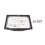 Plafoniera in resina Giuseppe per installazione parete o soffitto con diffusore opale 2xE27 - Fumagalli - immagine 3