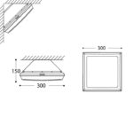 Plafoniera in resina Giuseppe per installazione parete o soffitto con diffusore opale 2xE27 - Fumagalli - immagine 2