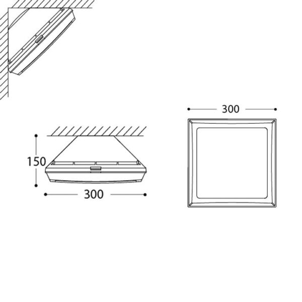 Plafoniera in resina Giuseppe per installazione parete o soffitto con diffusore opale 2xE27 - Fumagalli - immagine 2