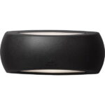 Applique Francy nero opale 1xE27 6W 800lm luce naturale Fumagalli