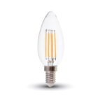 Lampadina LED Filamento E14 6W 600lm 300° LUCE CALDA 3000K - V-Tac