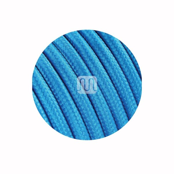 11507TUR Cavo elettrico tessuto turchese 2*0,75mm Merlotti - immagine 1