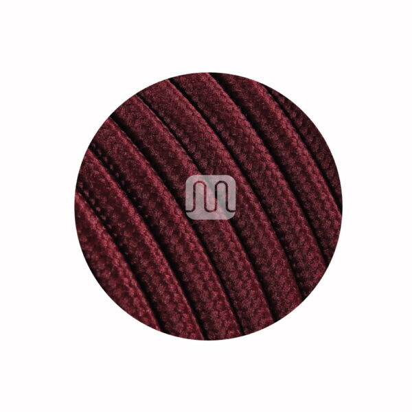 11535 Cavo elettrico tessuto bordeaux 2*0,75mm Merlotti - immagine 1