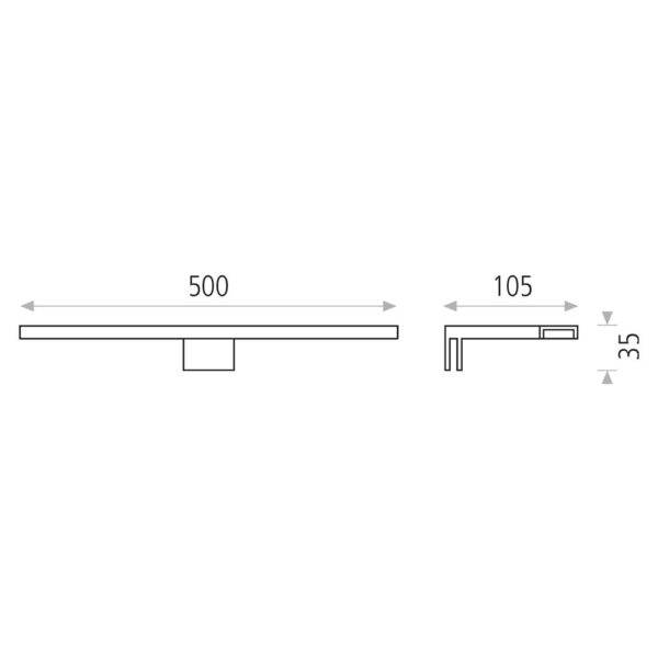 Lampada da specchio Aliena 8W 600lm IP44 luce naturale 4000K ACB - immagine 2