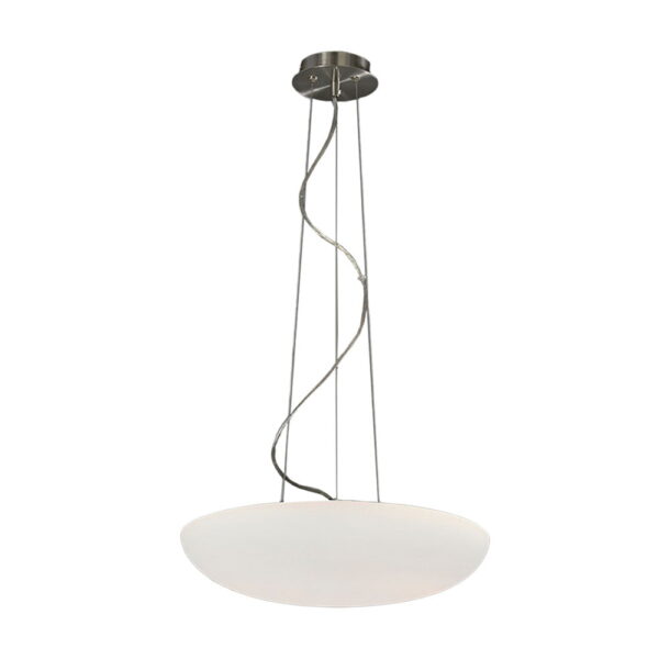 Lampadario a sospensione MEG 3xE27 max 3x20W bianco e nickel satinato ACB - immagine 1