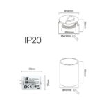 Segnapasso rotondo bianco LED 2W 60lm 120° IP20 LUCE calda 3000K BENEITO 4126 - immagine 2