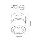 Faretto LED CITIZEN 15W 1255lm 40° luce calda 3000K IP20 Beneito 3544 - immagine 4
