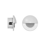 Segnapasso rotondo bianco LED 2W 60lm 120° IP20 LUCE calda 3000K BENEITO 4126