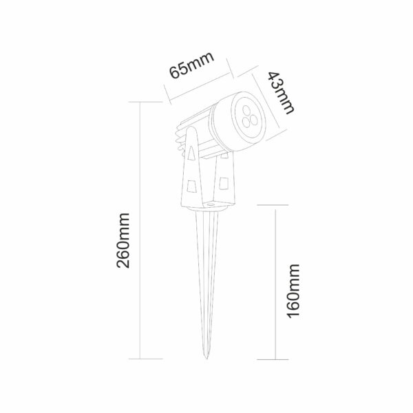Faretto con picchetto da giardino ZAS 3W 240lm 30° 3000K IP65 Beneito - immagine 2