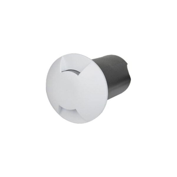 Segnapasso LED tondo da incasso bianco 1W 10lm 90° LUCE CALDA 3000K IP67 - V-Tac 1465 - immagine 1