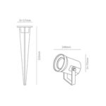 Lampada led con picchetto da giardino 12W 720lm 30° 4000K V-tac 7551 - immagine 2