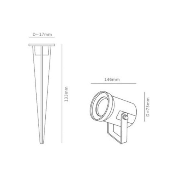 Lampada led con picchetto da giardino 12W 720lm 30° 4000K V-tac 7551 - immagine 2