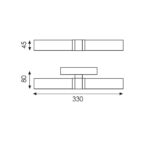Applique ACB led 2x3W 390lm luce naturale 4200K IP44 Clara - immagine 2