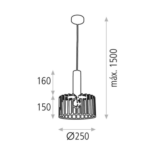 Lampadario a sospensione ULAWA 1xE27 ACB - immagine 2