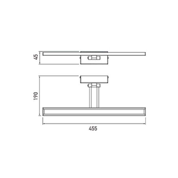 Lampada da specchio 8W 600lm 120° 3000K 4000K V-tac - immagine 3